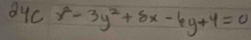 24cx^2-3y^2+8x-6y+4=0