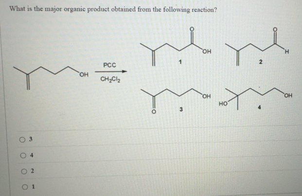Solved: What is the major organic product obtained from the following ...