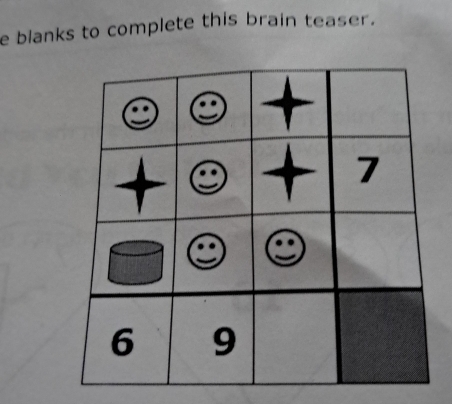 blanks to complete this brain teaser.