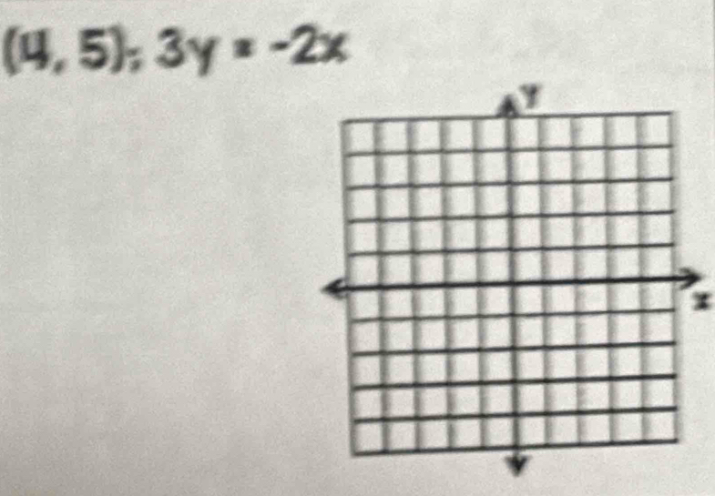 (4,5);3y=-2x