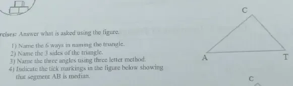Solved: rcises: Answer what is asked using the figure. 1) Name the 6 ...