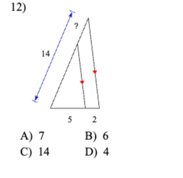 A) 7 B) 6
C) 14 D) 4