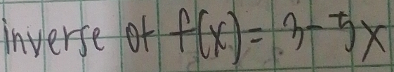 inverse of f(x)=3-5x