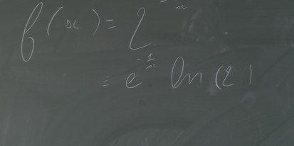 f(x)=2
=e^(-frac 1)2ln (2)