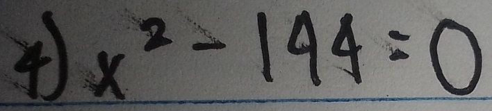 4 x^2-144=0