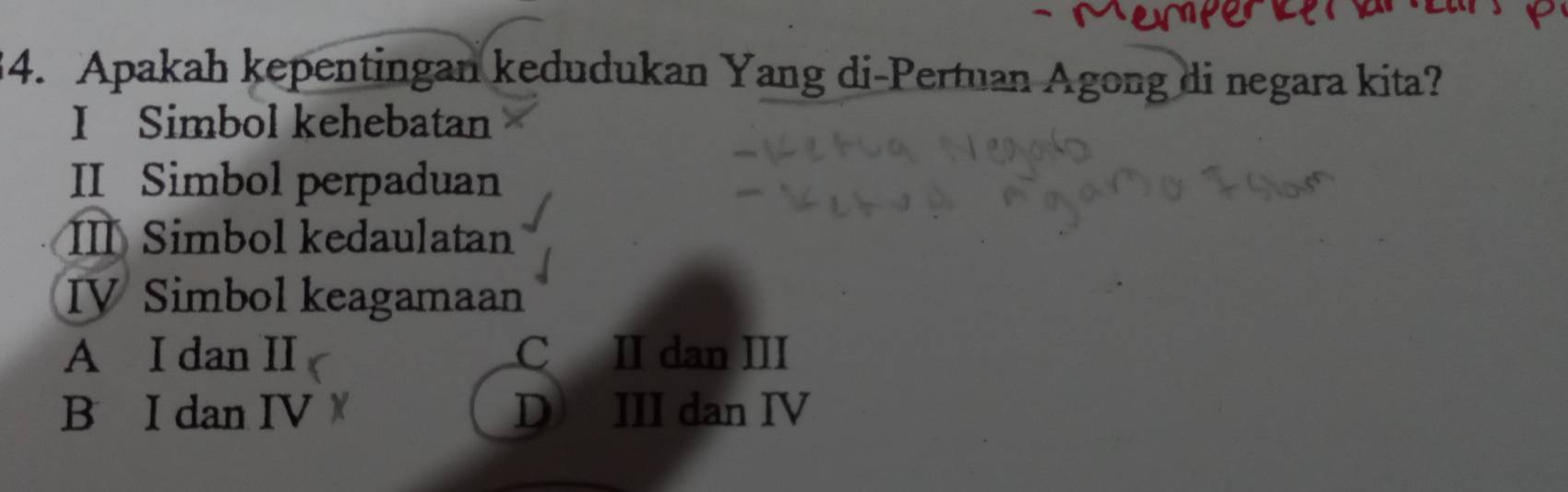 Selesai:Apakah kepentingan kedudukan Yang di-Pertuan Agong di negara ...