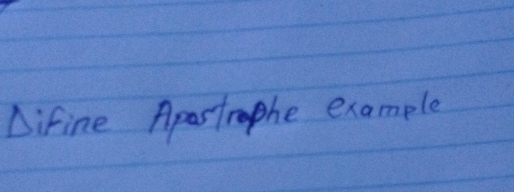 Difine Apostraphe example