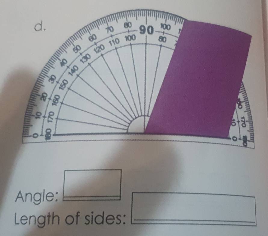 Angle: 
Length of sides:_