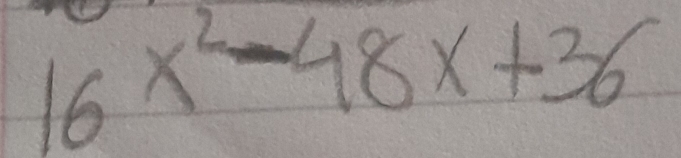 16x^2-48x+36