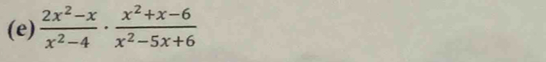  (2x^2-x)/x^2-4 ·  (x^2+x-6)/x^2-5x+6 