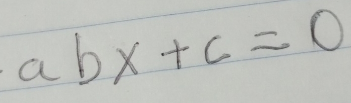 abx+c=0