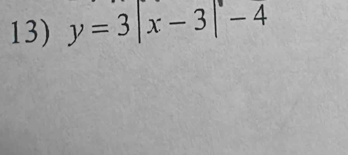 y=3|x-3|-4