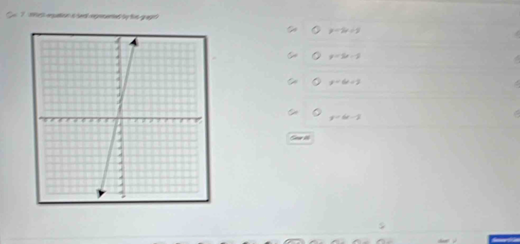 y=2x+5
y=2x-2
y=6x=2
y=6x-2
Ceur 2