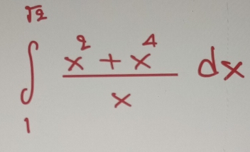 ∈t _1^((12)frac x^2)+x^4xdx