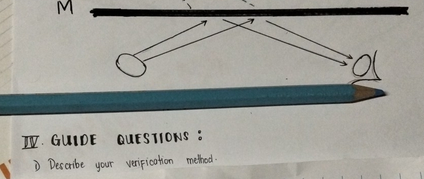 M
IV. GUIDE QUESTIONS: 
D Describe your veriFication method.