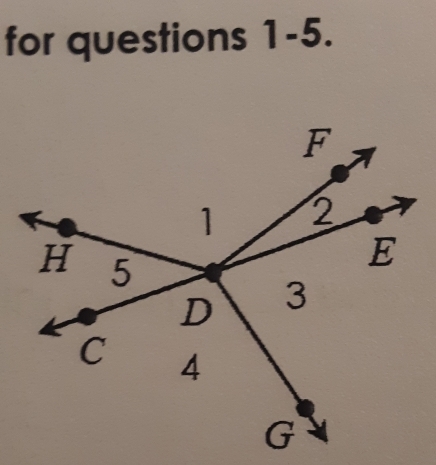 for questions 1-5.