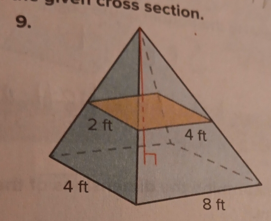 cross section. 
9.