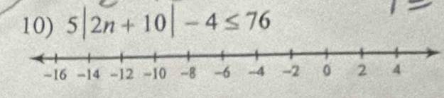 5|2n+10|-4≤ 76