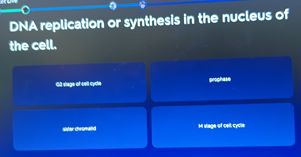 Resuelto:et Live DNA replication or synthesis in the nucleus of the ...