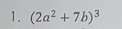 (2a^2+7b)^3