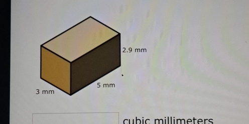 □  cubic millimeters