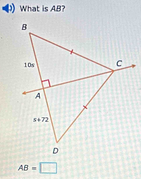 What is AB?
AB=□