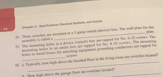 Solved: Chapter 2 Specifications, Electrical Symbols, and Outlets 24 ...