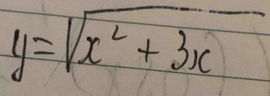 y=sqrt(x^2+3x)