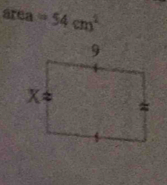 area=54cm^2