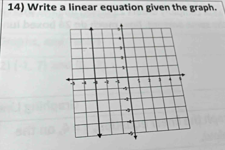 Write a linear equation given the graph.