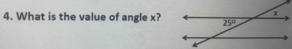 What is the value of angle x?