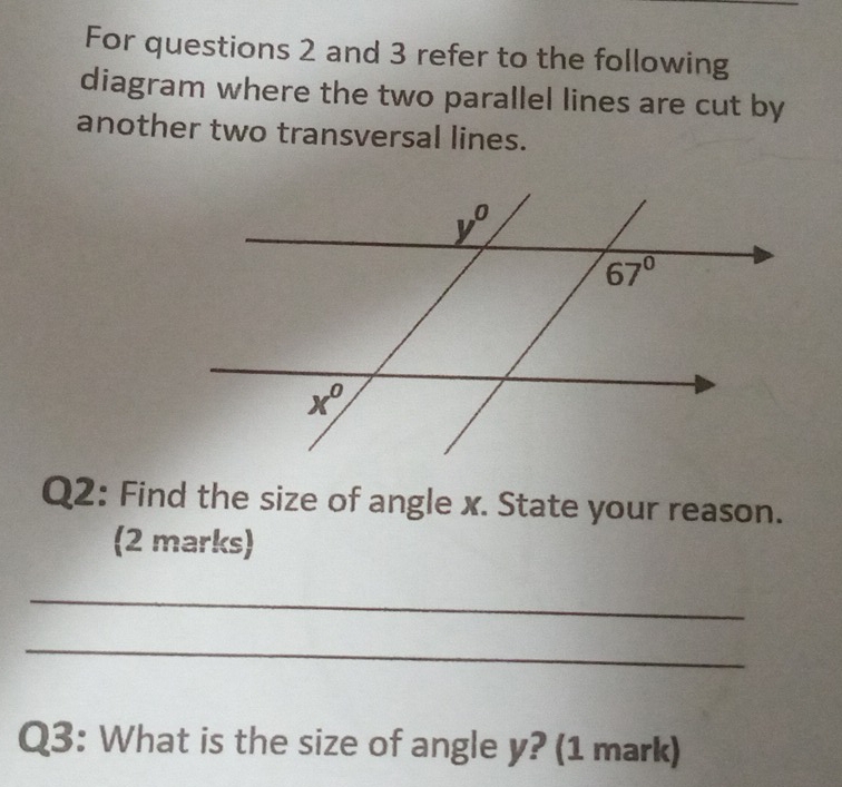 Solved: For questions 2 and 3 refer to the following diagram where the ...