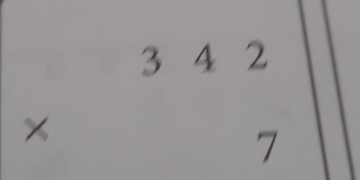 beginarrayr 342 * 7 endarray