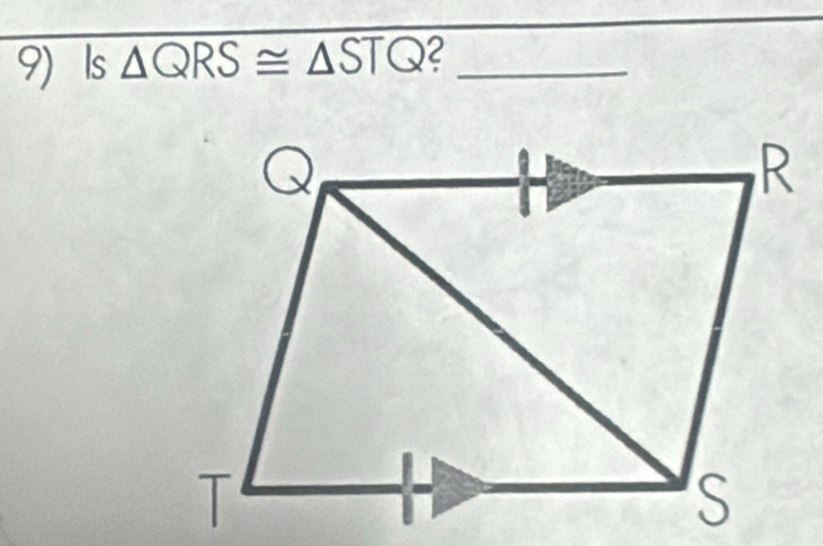 Is △ QRS≌ △ STQ 2_