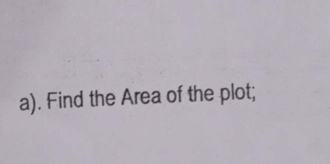 Find the Area of the plot;