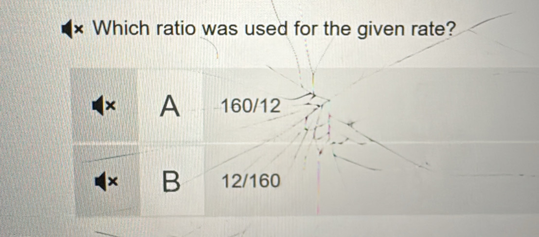 Which ratio was used for the given rate?