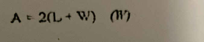 A=2(L+v.') (W)