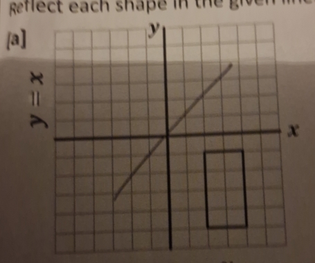 Reflect each shape in the 
[a]