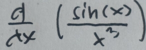  d/dx ( sin (x)/x^3 )