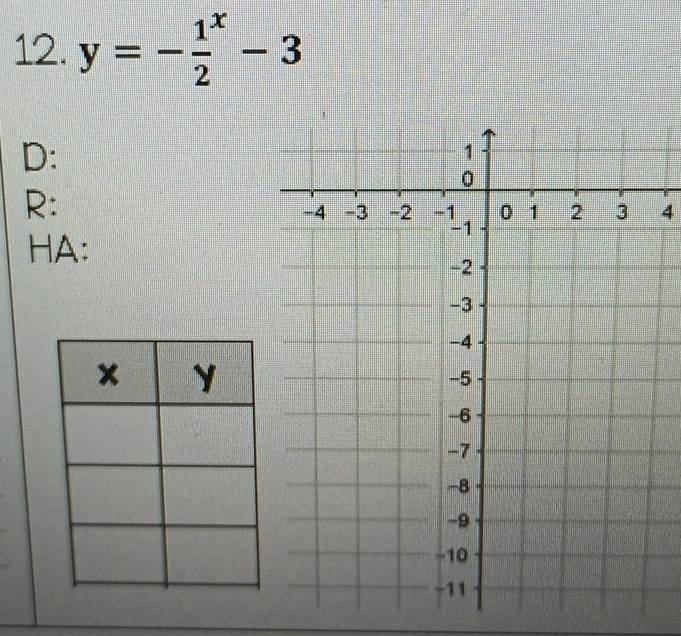 y=-frac 12^x-3
D : 
R: 
4 
HA: