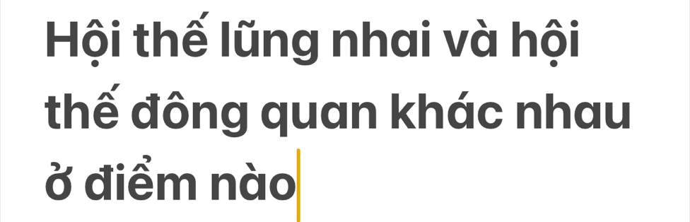 Hội thế lũng nhai và hội 
thế đông quan khác nhau 
ở điểm nào