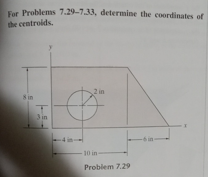 Solved: For Problems 7.29-7.33, determine the coordinates of the ...