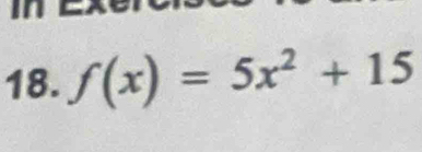 f(x)=5x^2+15