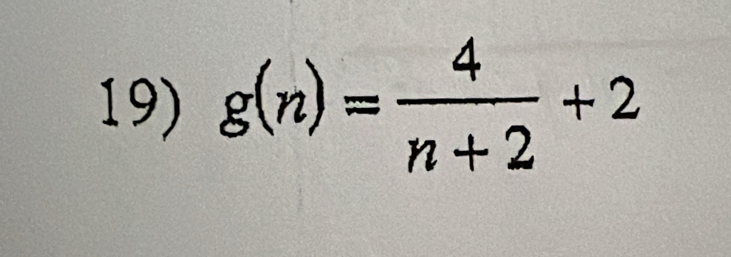 g(n)= 4/n+2 +2