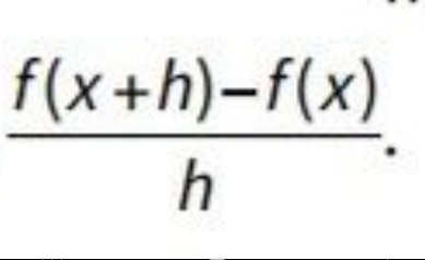  (f(x+h)-f(x))/h .