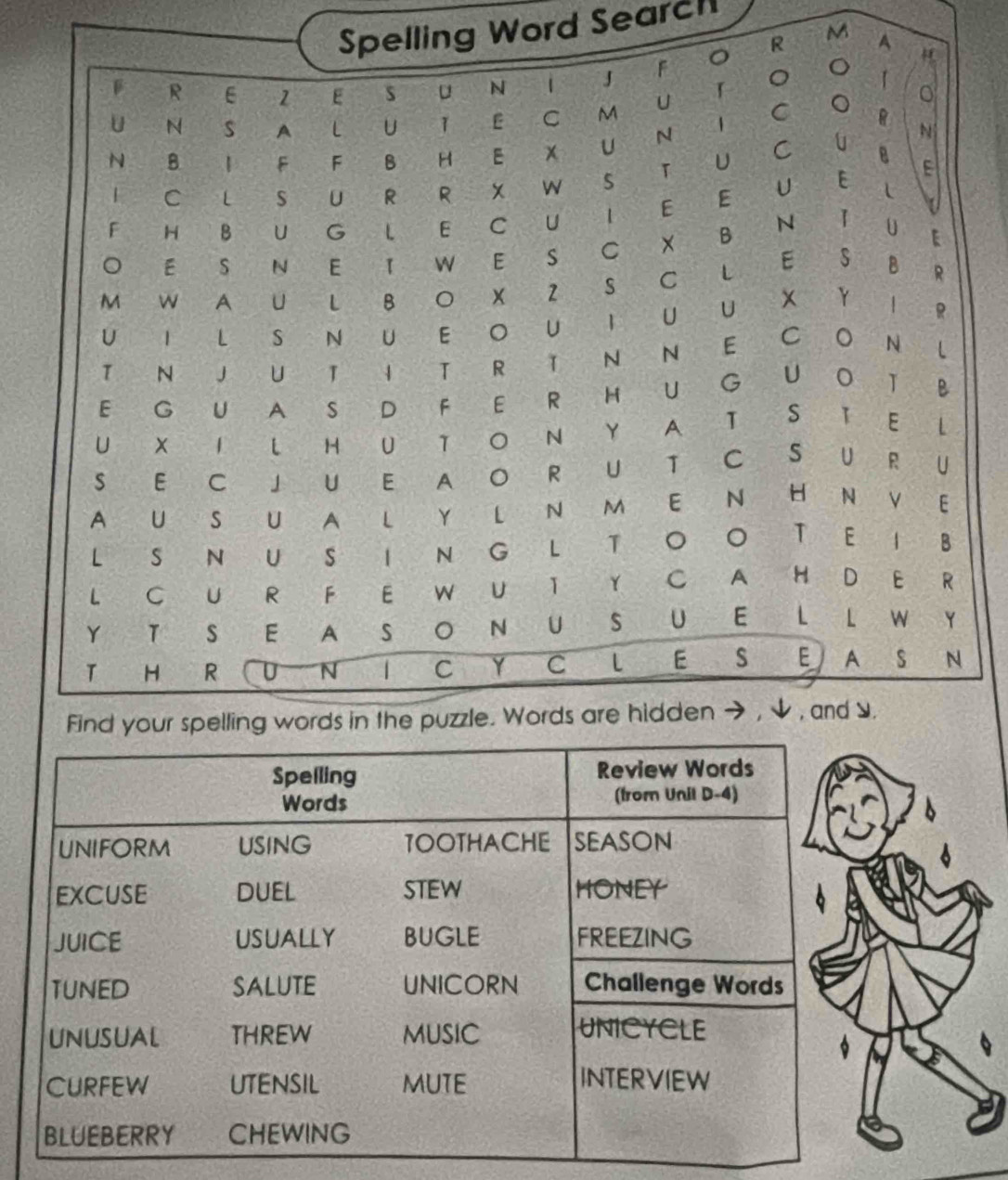 lling Word Search
M
s