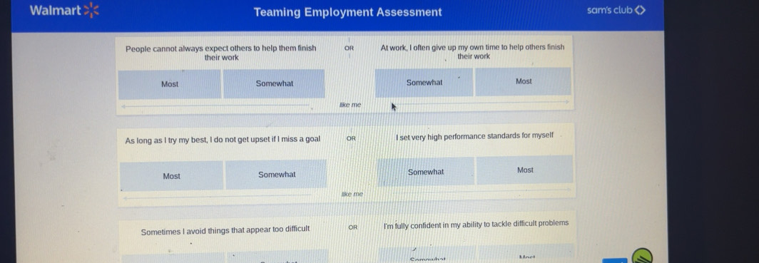 Solved: Walmart Teaming Employment Assessment sam's club People cannot always expect others to ...
