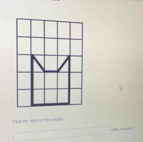 Find the area of the shape 
units squared