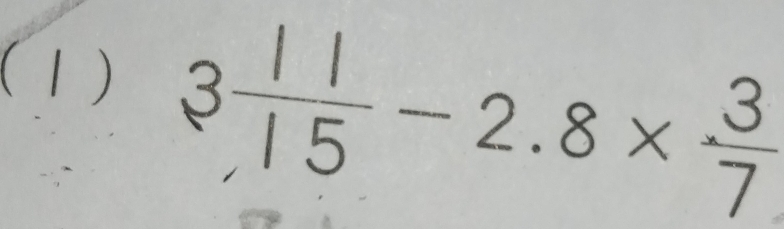 (1)
3 11/15 -2.8*  3/7 