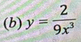 y= 2/9x^3 